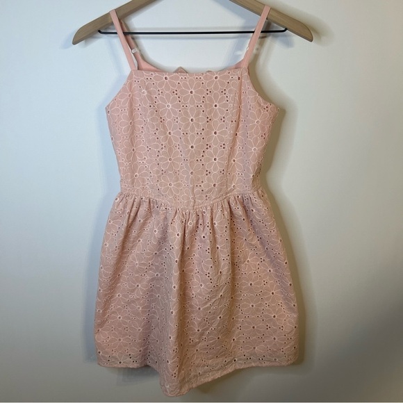*Worn Once* Art Class Girl’s Pink Floral Eyelet Sleeveless Dress, Size L (10/12) - Picture 4 of 11